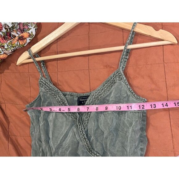 Abercrombie & Fitch Green Adjustable Straps Sleeveless Jumpsuit Women's Size XS - Picture 6 of 9